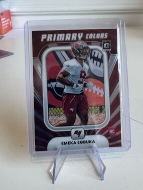 2025 Emeka Egbuka Panini Donruss Optic Primary Colors Rookie Card
